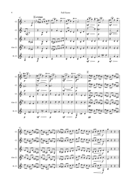 Anitra's Dance from Peer Gynt Suite No. 1 for Clarinet Quartet image number null