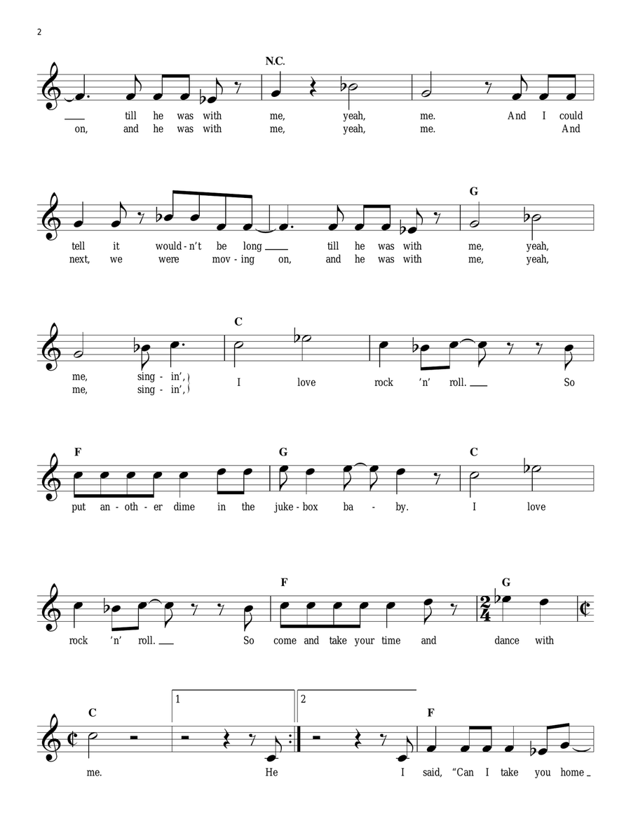 I Love Rock 'N Roll Acoustic Guitar scores gallery preview page 2