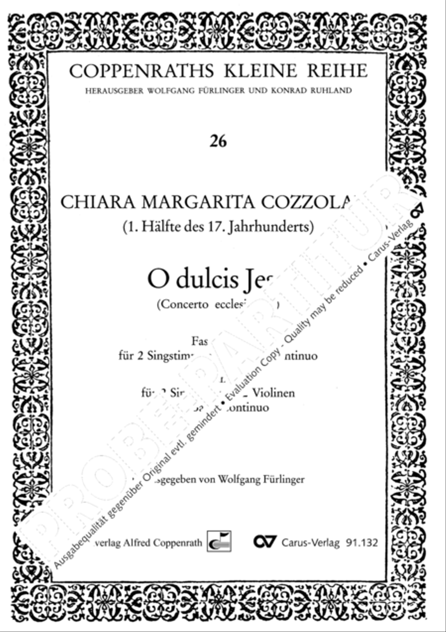 O dulcis Jesu 2-Part scores gallery preview page 2