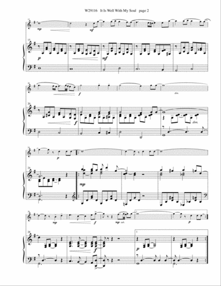 It Is Well With My Soul Horn scores gallery preview page 2