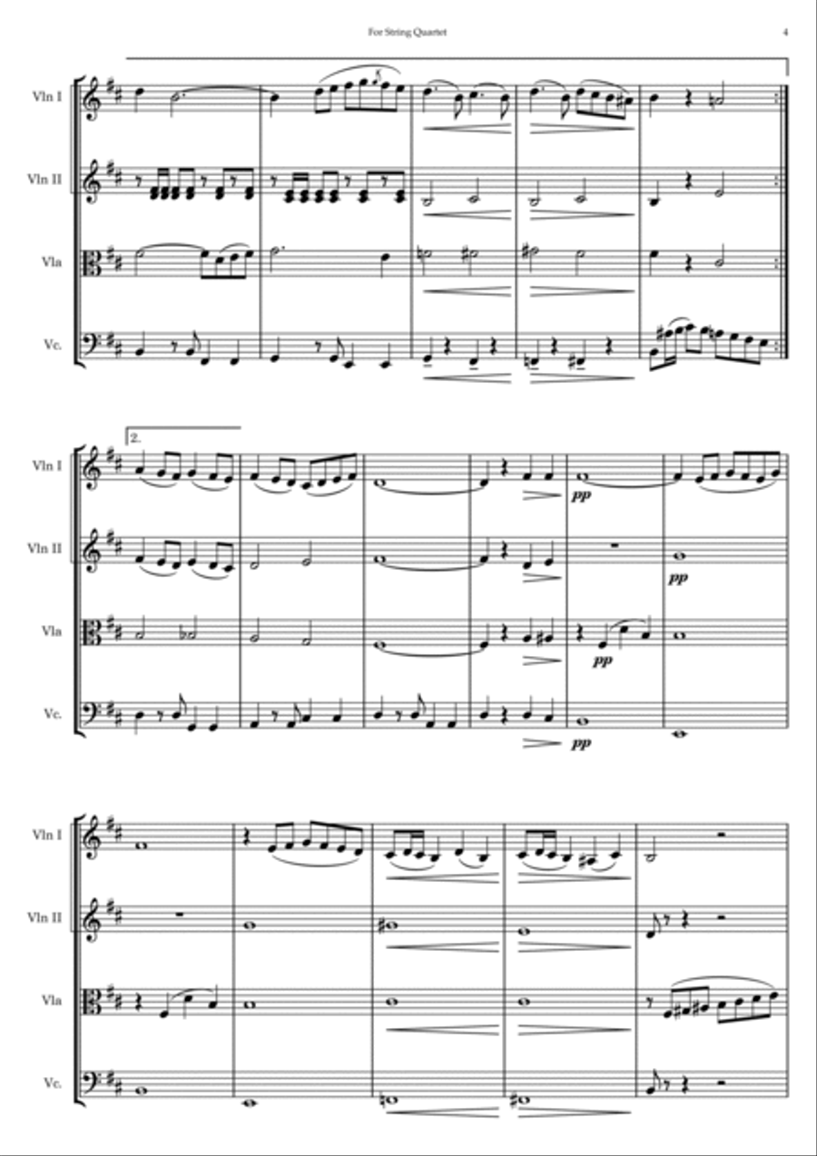Life Is Beautiful (la Vita E Bella) String Quartet scores gallery preview page 5