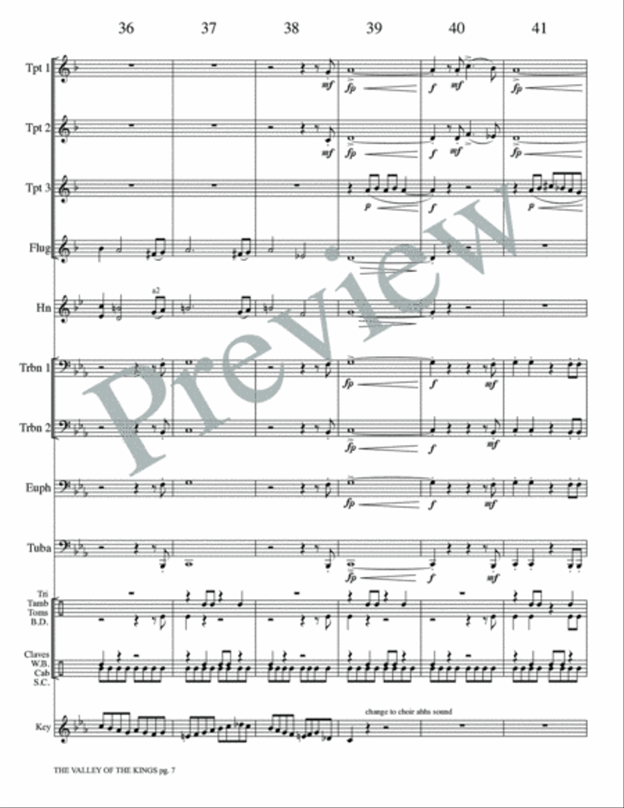 The Valley of the Kings The Valley of the Kings Small Ensemble scores gallery preview page 9