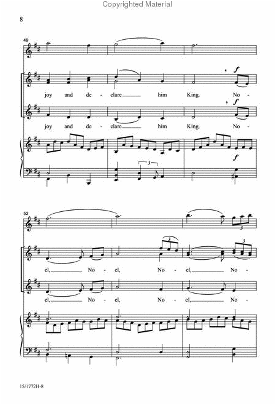 A Joyful Noel SSA scores gallery preview page 8