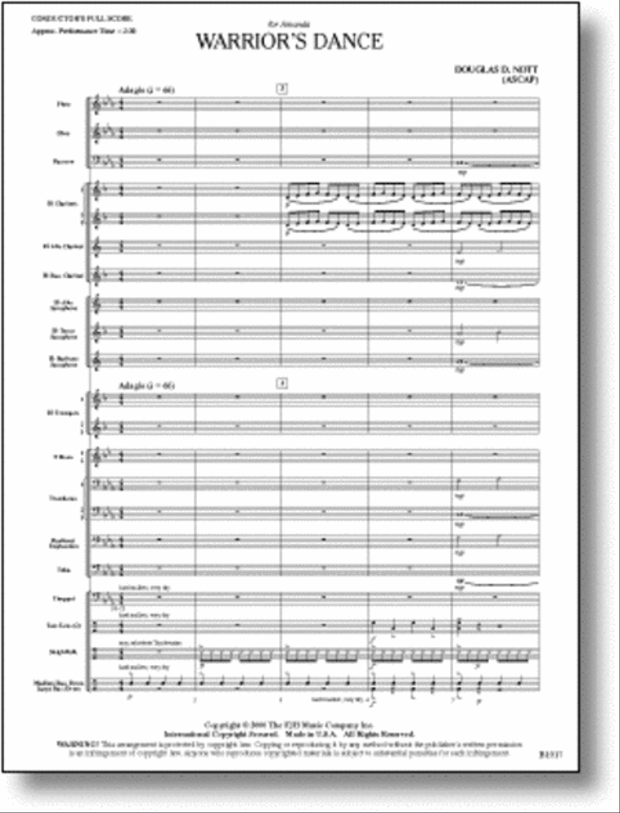 Warrior's Dance Warrior's Dance Concert Band scores gallery preview page 1