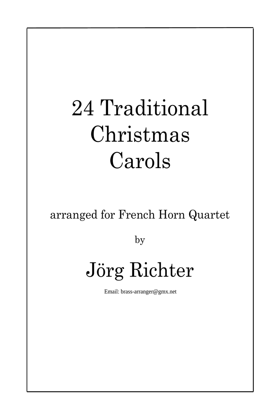 24 Weihnachtslieder für Horn Quartett Brass Quartet scores gallery preview page 1