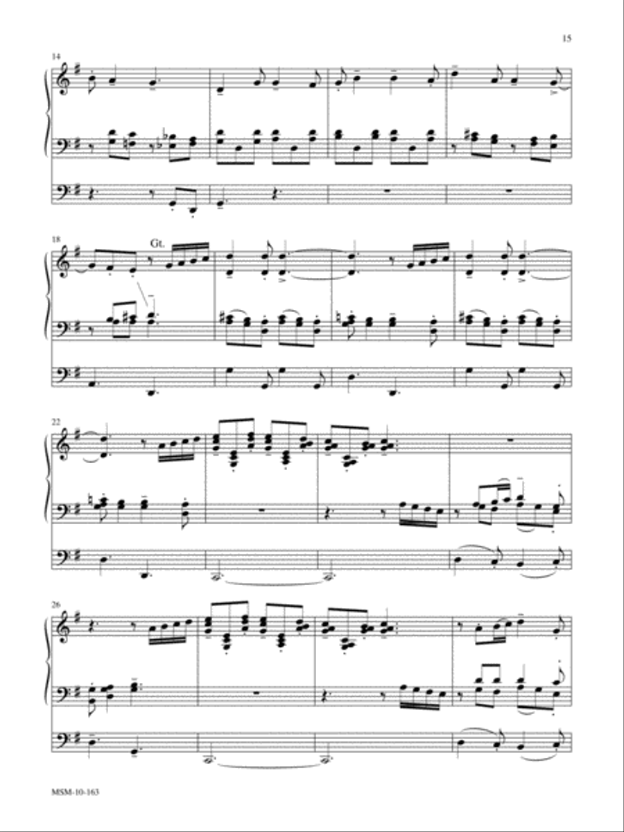 Noel! Four Christmas Carol Preludes for Organ Organ Solo scores gallery preview page 8