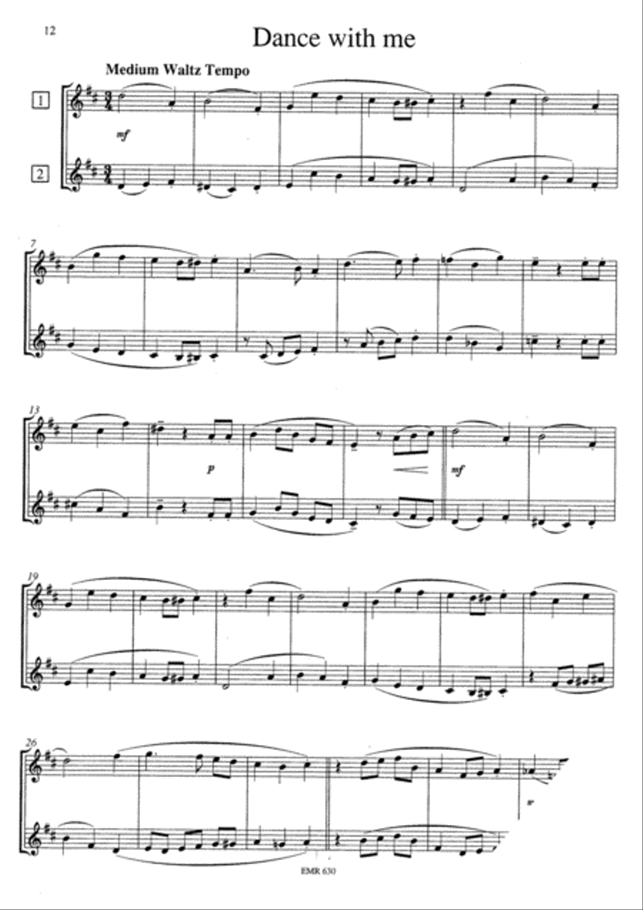 8 Happy Pieces Trumpet Duet scores gallery preview page 7