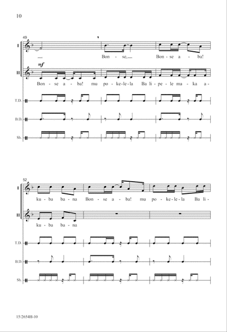 Bonse Aba A Cappella scores gallery preview page 11