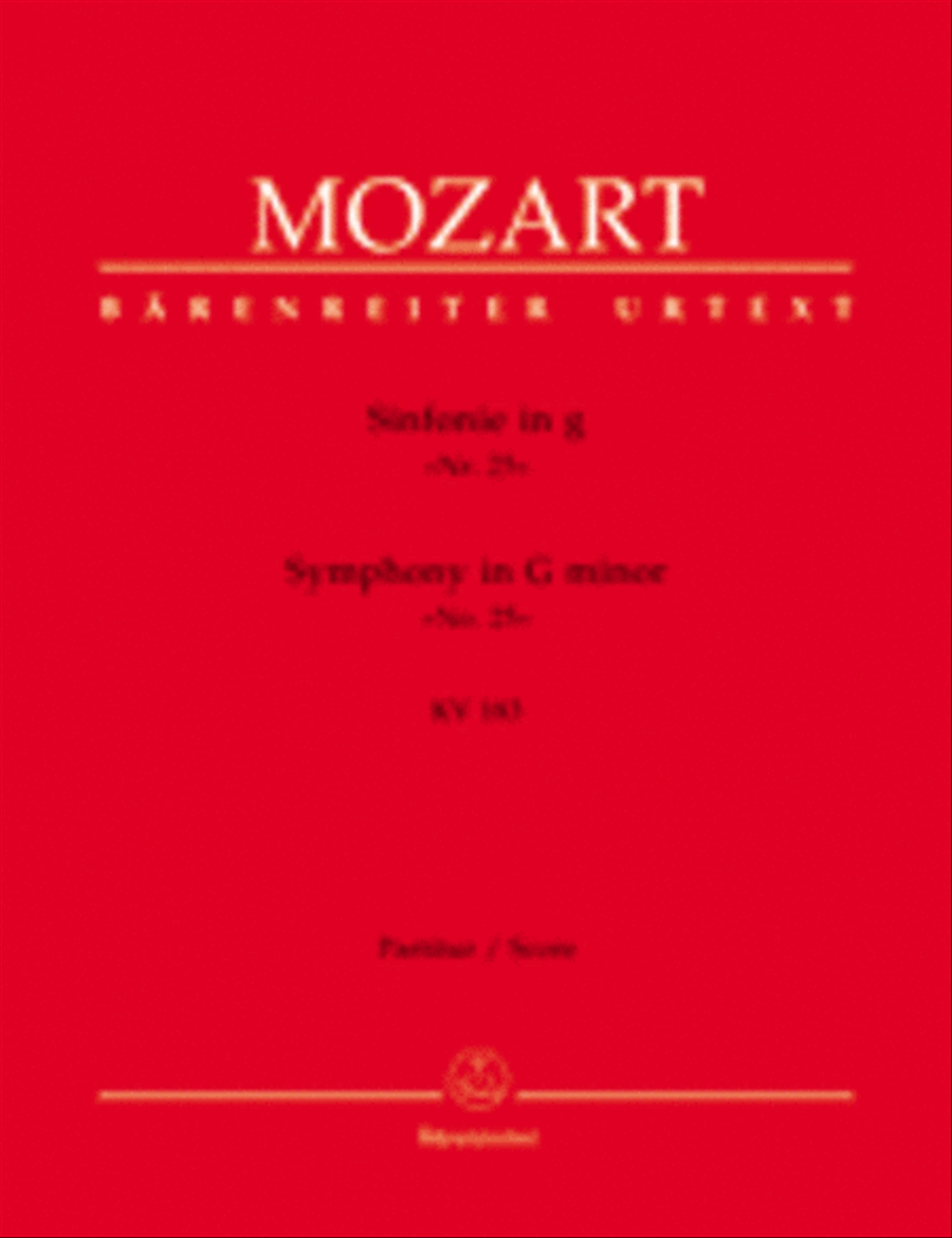 Symphony no. 25 in G minor K. 183 Orchestra scores gallery preview page 1
