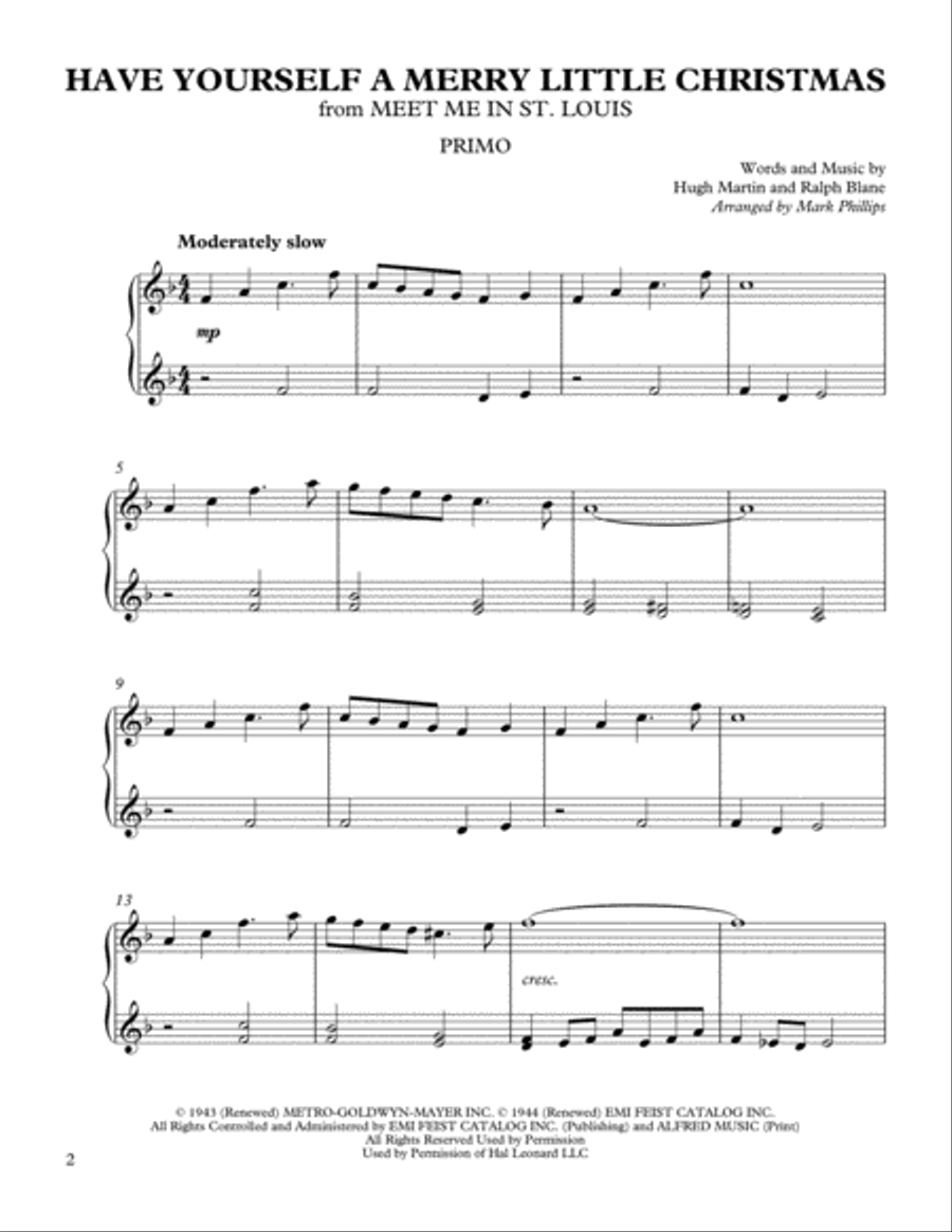 Have Yourself A Merry Little Christmas from MEET ME IN ST. LOUIS Have Yourself A Merry Little Christmas from MEET ME IN ST. LOUIS 1 Piano, 4-Hands scores gallery preview page 2