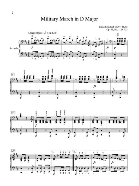 Schubert -- Military March in D Major, Op. 51, No. 1