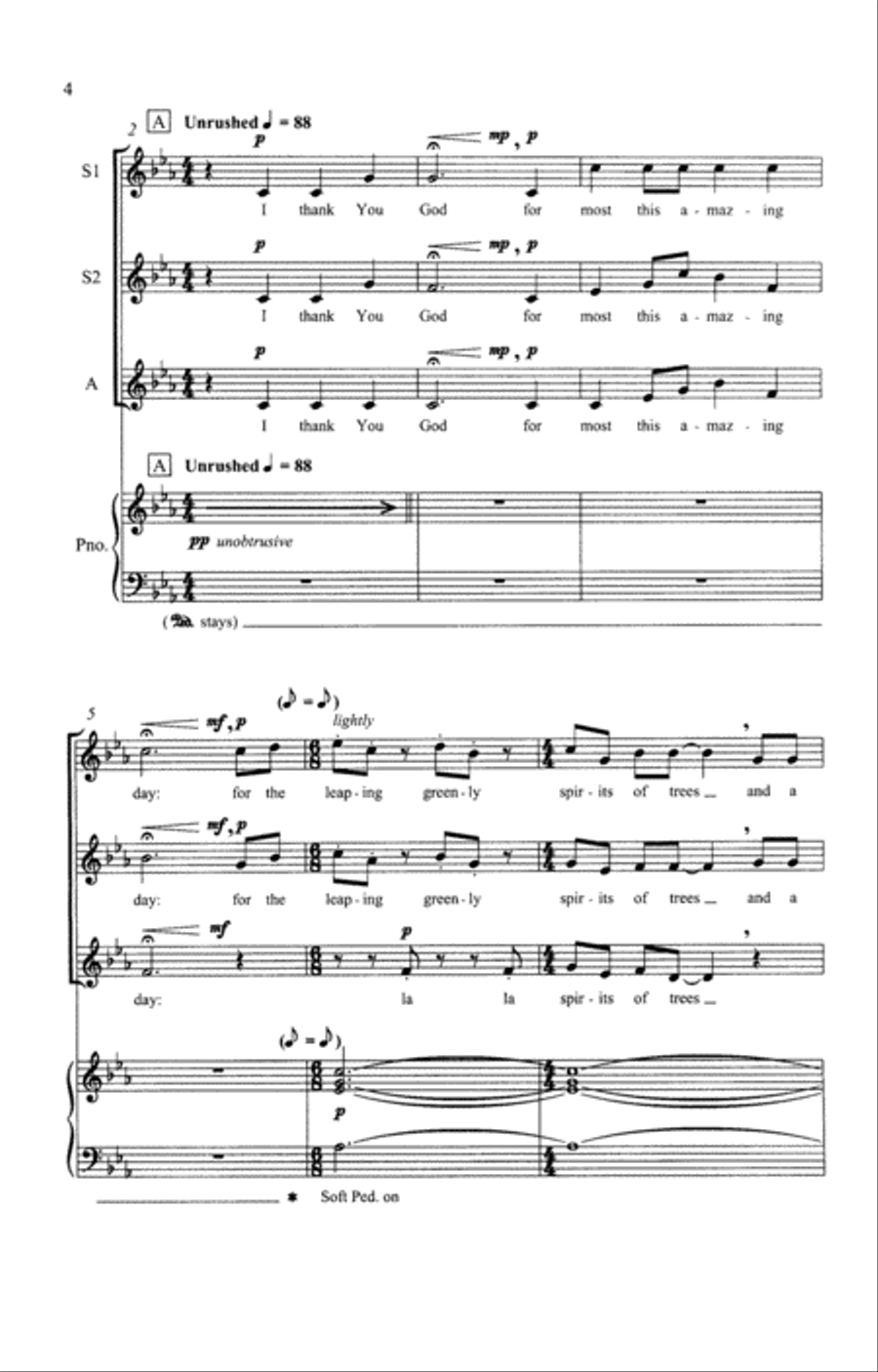 I Thank You God (SSA) SSA scores gallery preview page 4