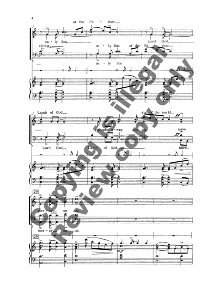 Gloria Gloria 4-Part scores gallery preview page 4