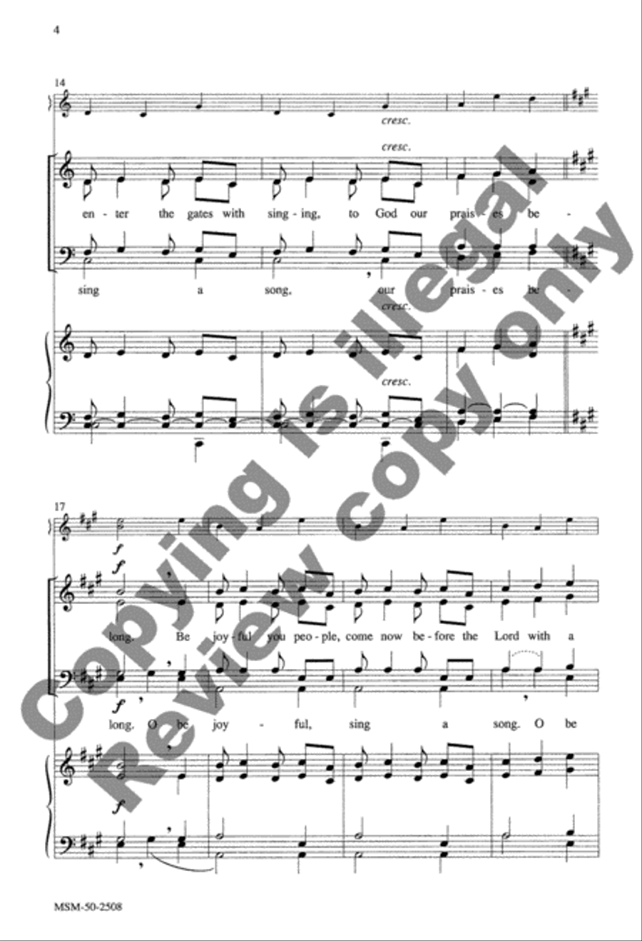 Jubilate Deo 4-Part scores gallery preview page 11