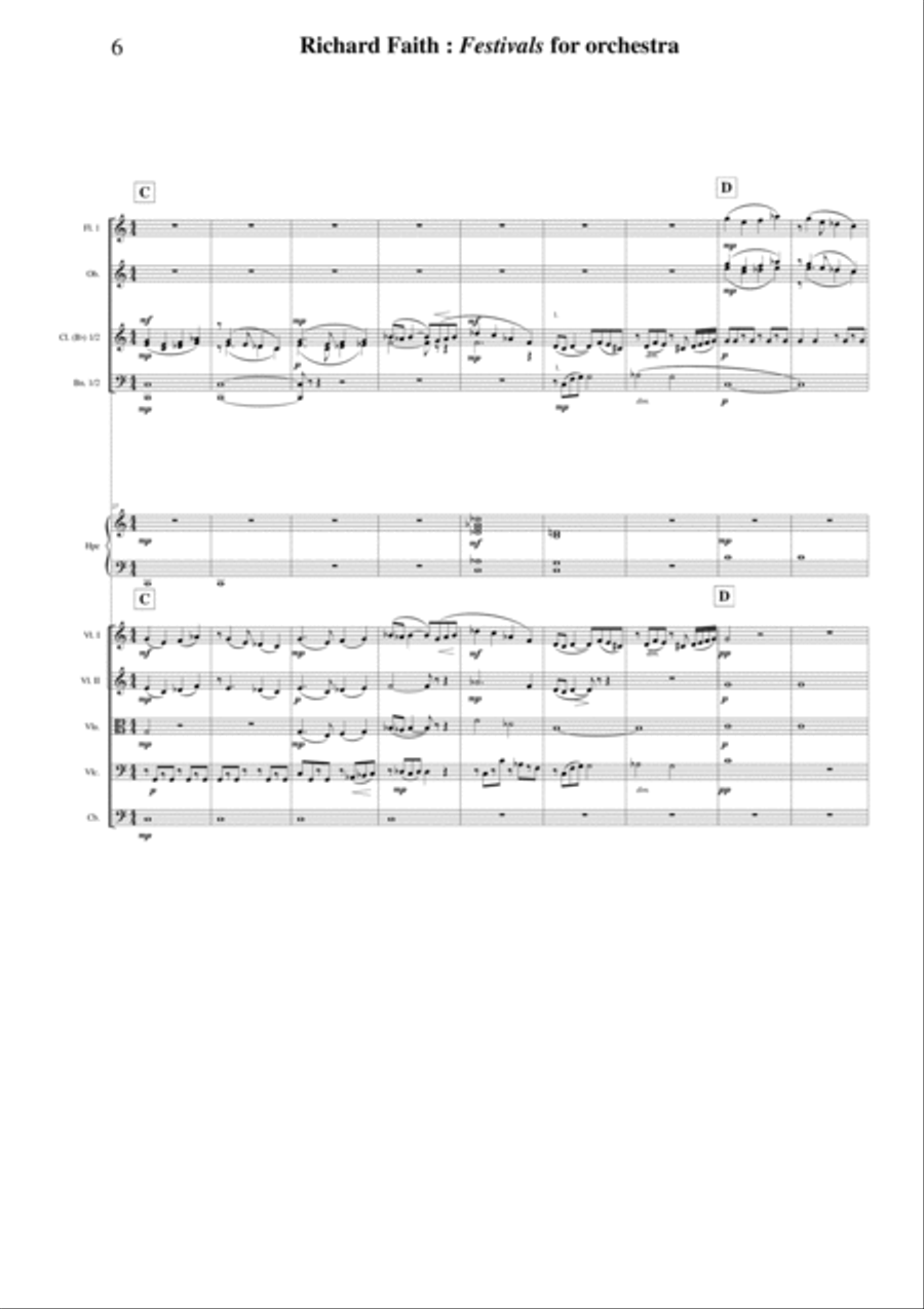 Richard Faith: Festivals for Orchestra, full score Full Orchestra scores gallery preview page 6