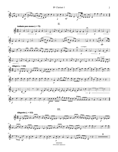 Divertimento No. 4 (ed. Patricia Cornett) - Bb Clarinet 1
