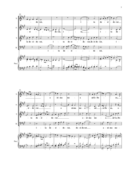 Giovanni Pierluigi da Palestrina - Sicut Cervus (SATB Choir + Piano Reduction) image number null