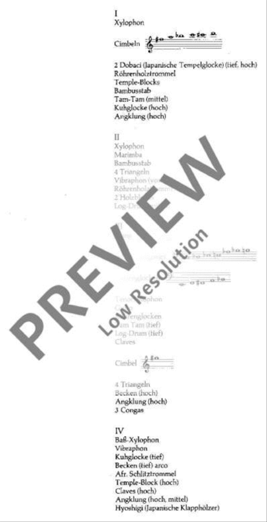 Katalog IV Percussion scores gallery preview page 5