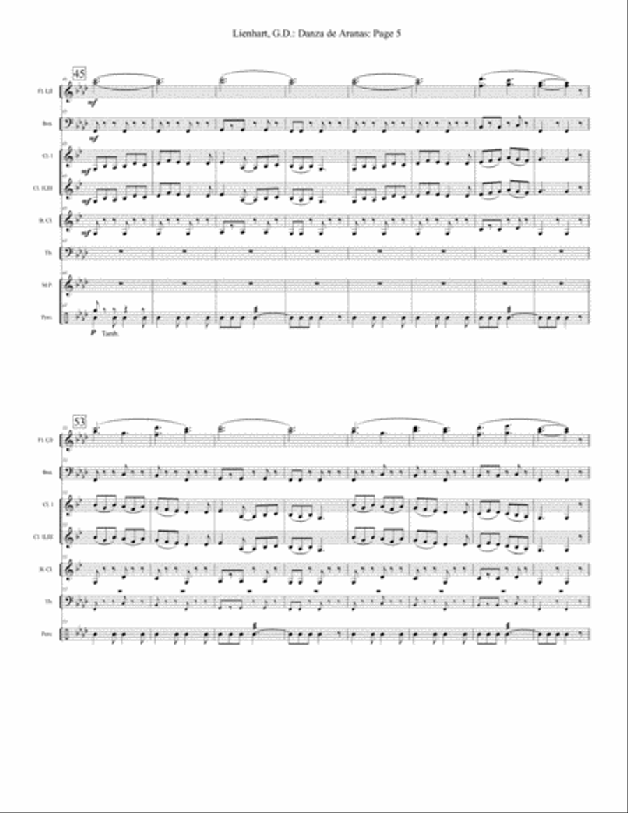 Danza de Aranas Concert Band scores gallery preview page 5