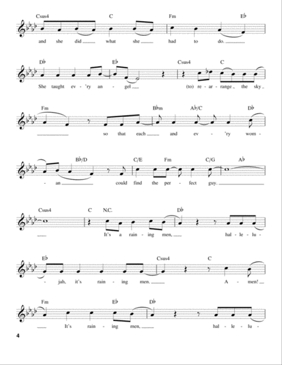 It's Raining Men Voice scores gallery preview page 4