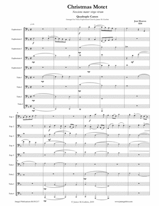 Book cover for Mouton: Christmas Motet for Tuba/Euphonium Choir