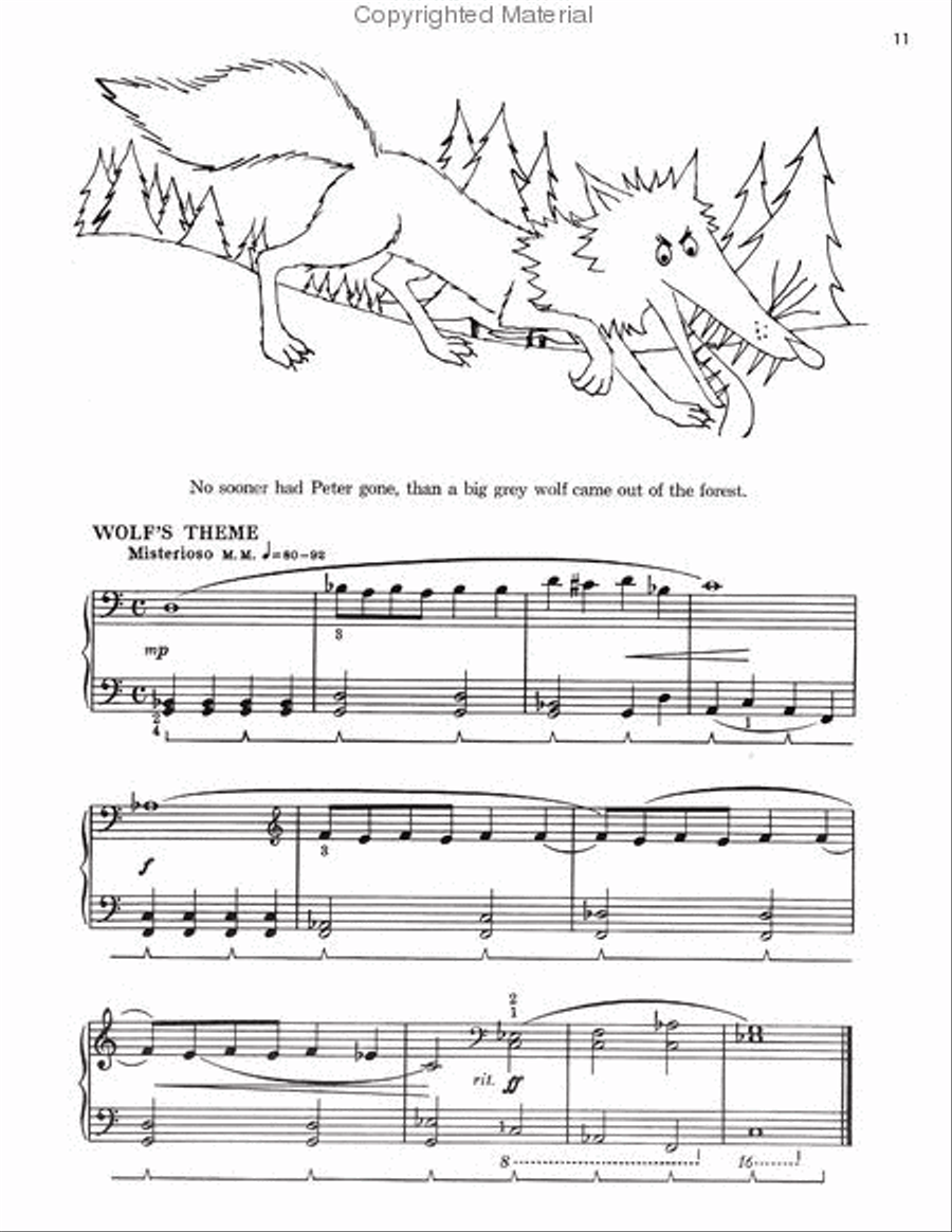 Peter and the Wolf Piano Method scores gallery preview page 3