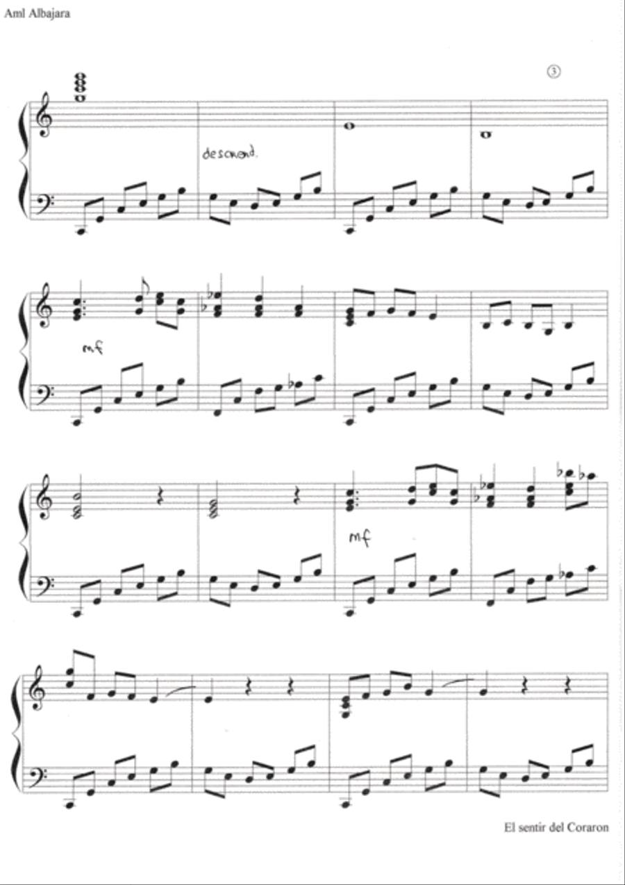 El sentir del Corazón El sentir del Corazón Piano Solo scores gallery preview page 4