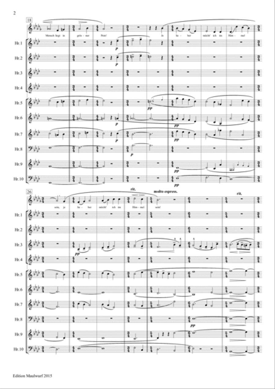 Urlicht Horn scores gallery preview page 2
