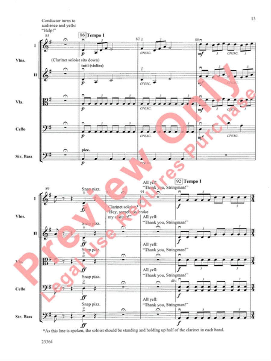 The Adventures of Stringman String Orchestra scores gallery preview page 14
