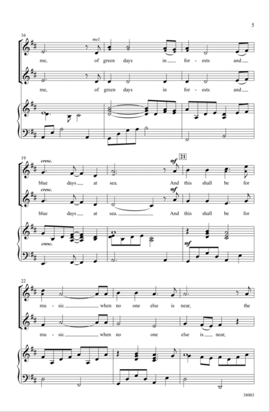 This Shall Be for Music SSA scores gallery preview page 4