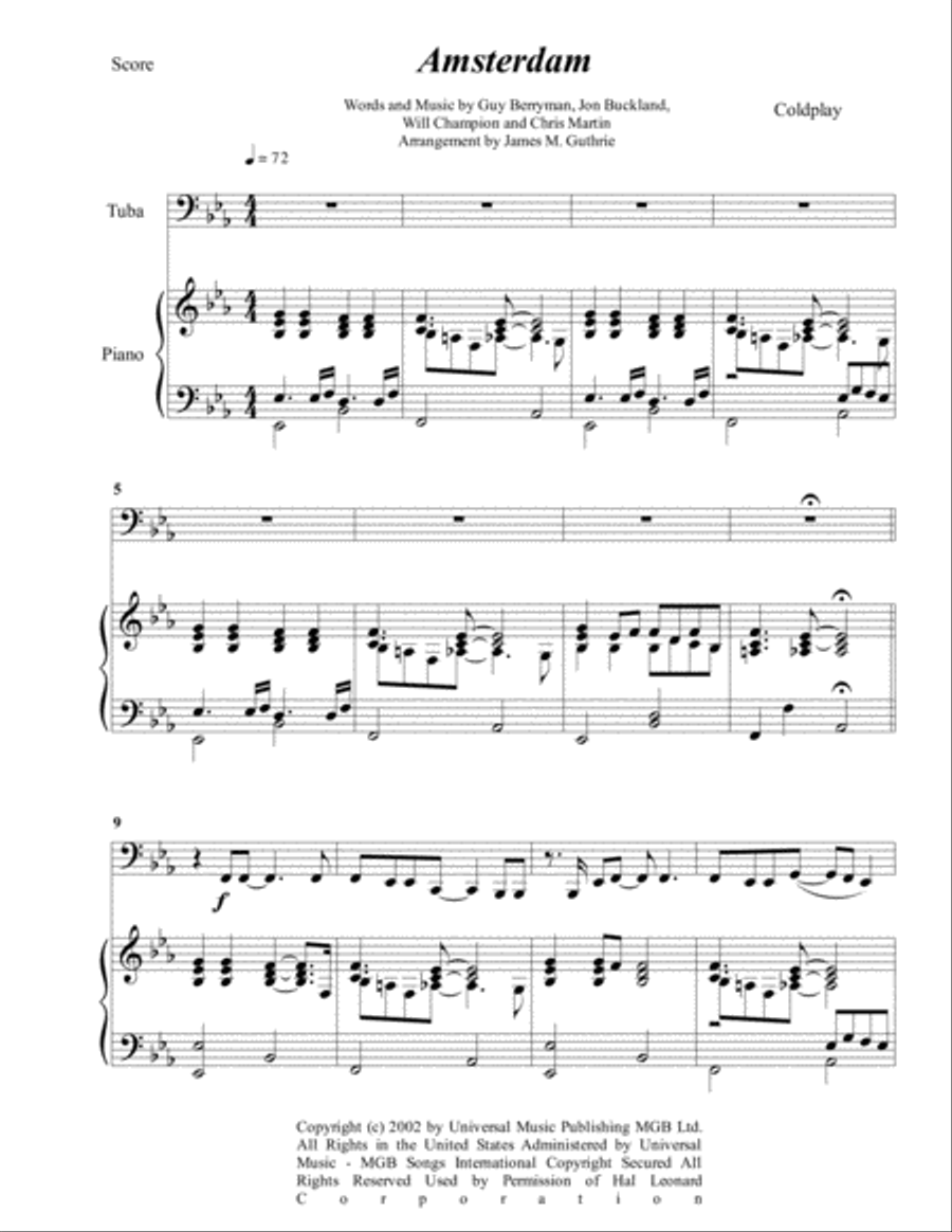 Amsterdam Piano scores gallery preview page 1