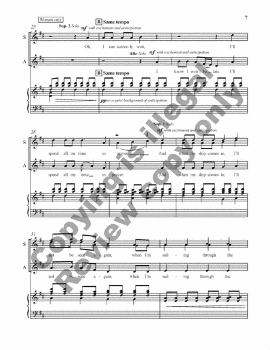 Gospel Songs: The Gospel Ship 4-Part scores gallery preview page 27