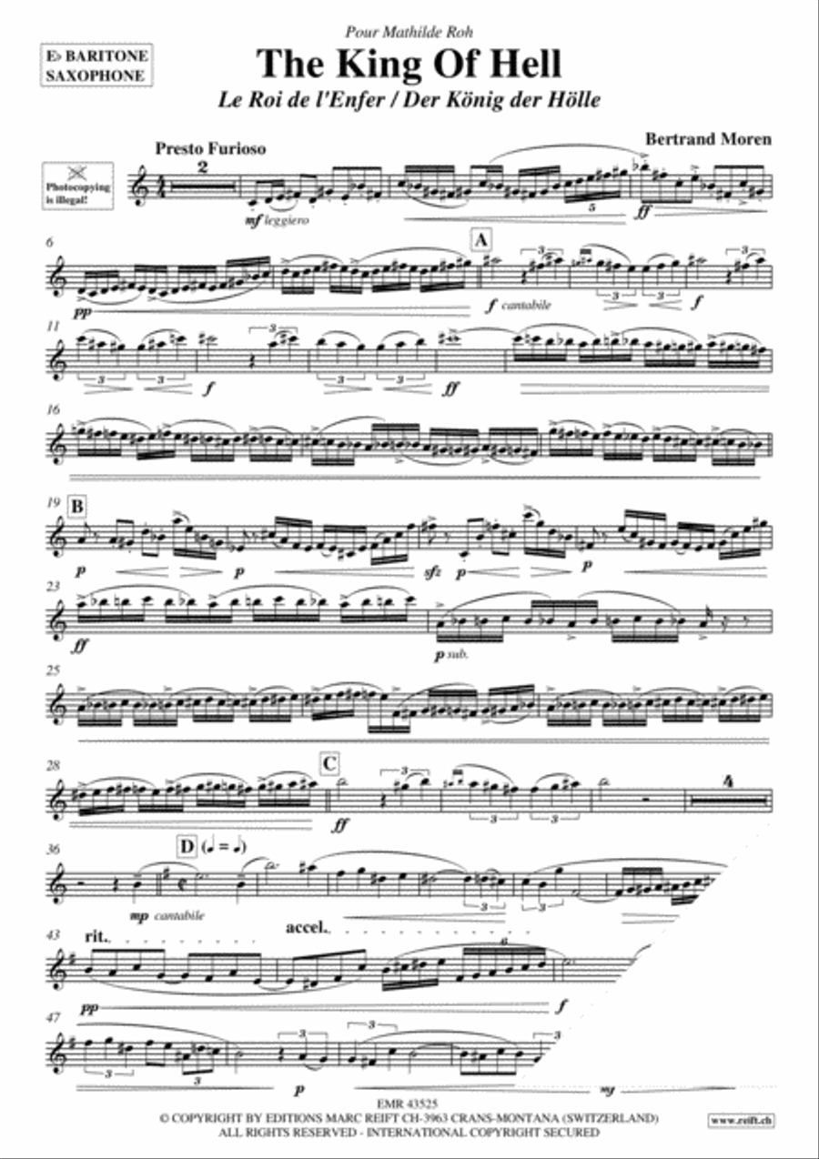 The King Of Hell Baritone Saxophone scores gallery preview page 3