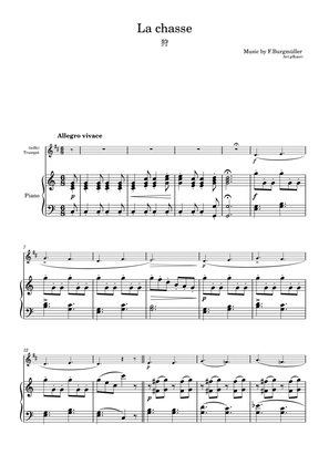 Burgmüller "La chasse" Trumpet & piano