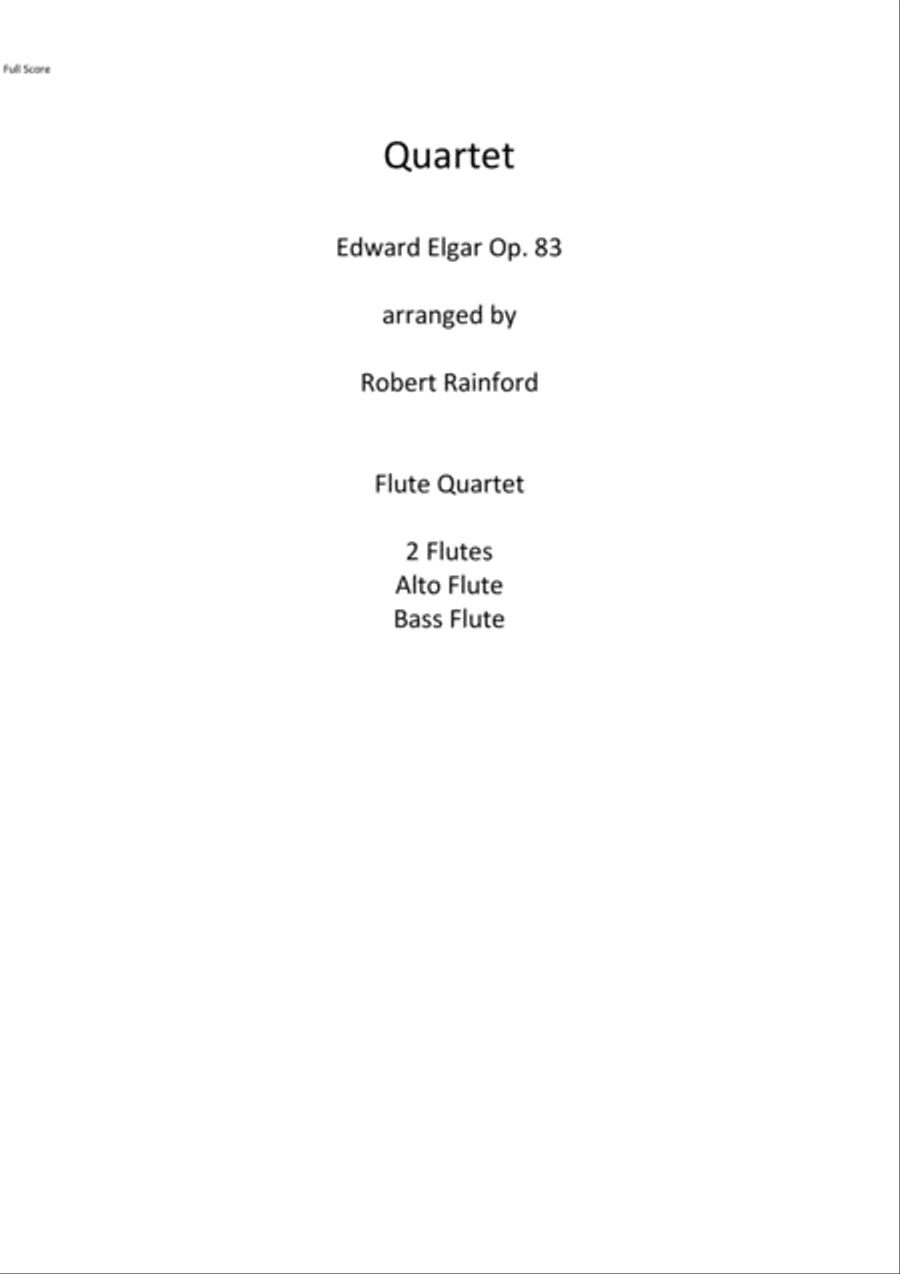 Quartet Flute scores gallery preview page 1