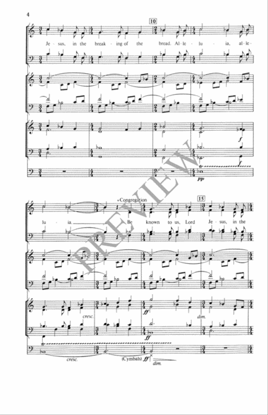 Processional for Easter Processional for Easter 4-Part scores gallery preview page 5