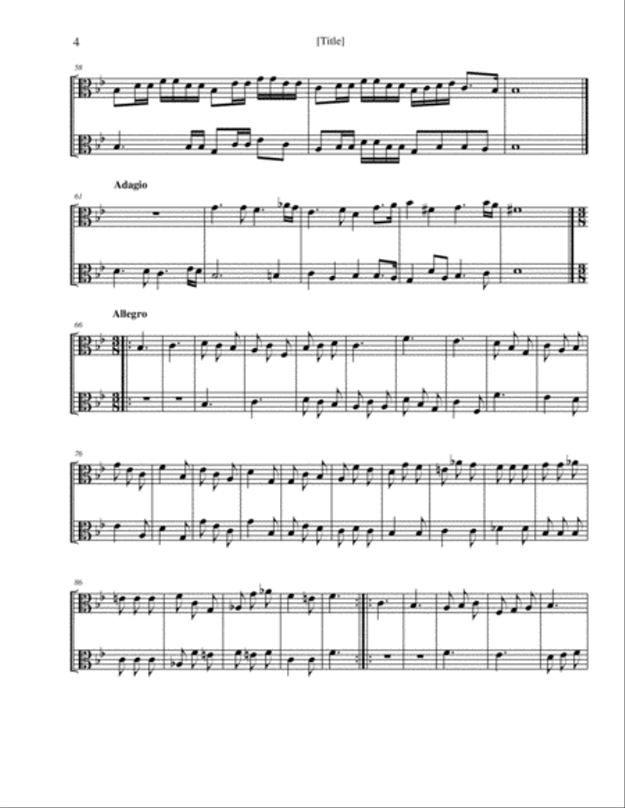 6 Sonata Duets for 2 Violas - vol. 2 - Willam Croft (arr. K. L. Knott) String Duet scores gallery preview page 5