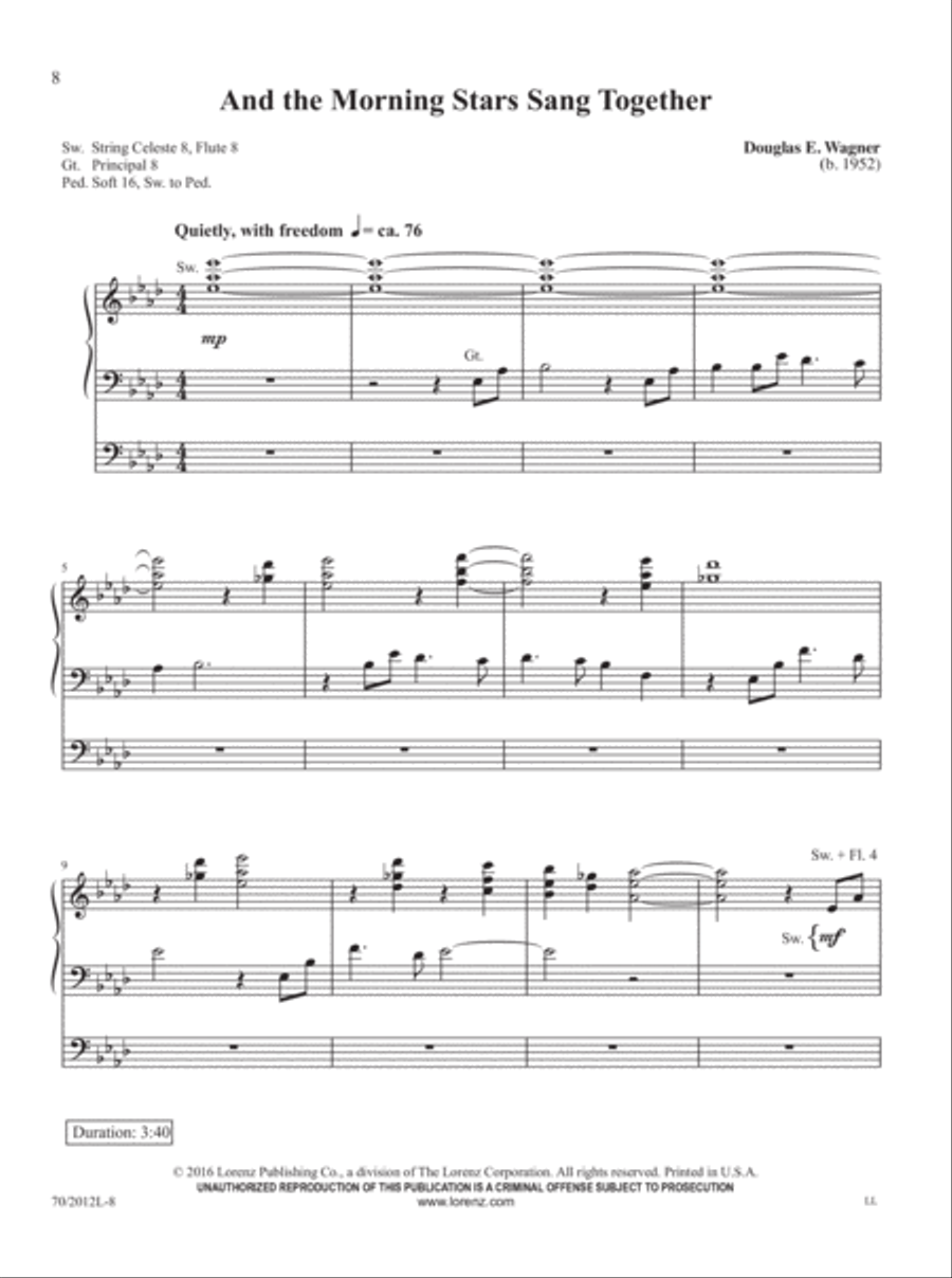 Music for Exultation and Reflection Organ Solo scores gallery preview page 4