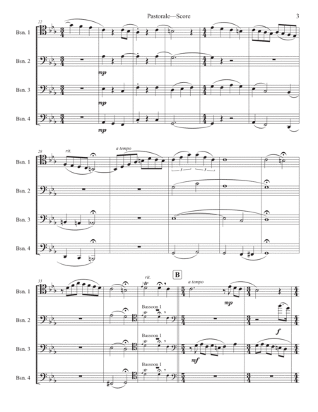 Pastorale (Bassoon Quartet) image number null