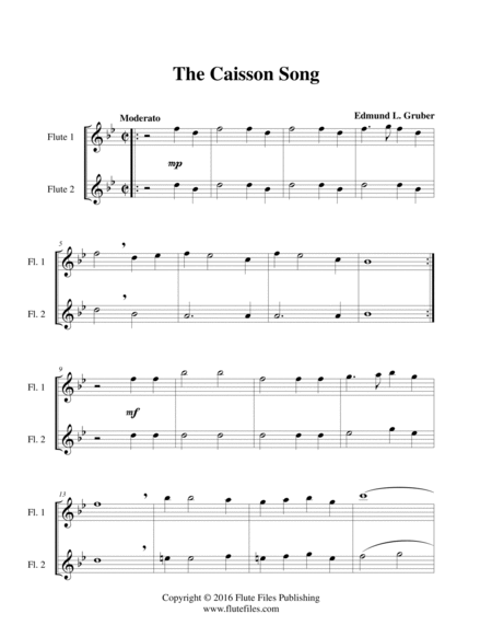 The Caisson Song - Flute Duet image number null