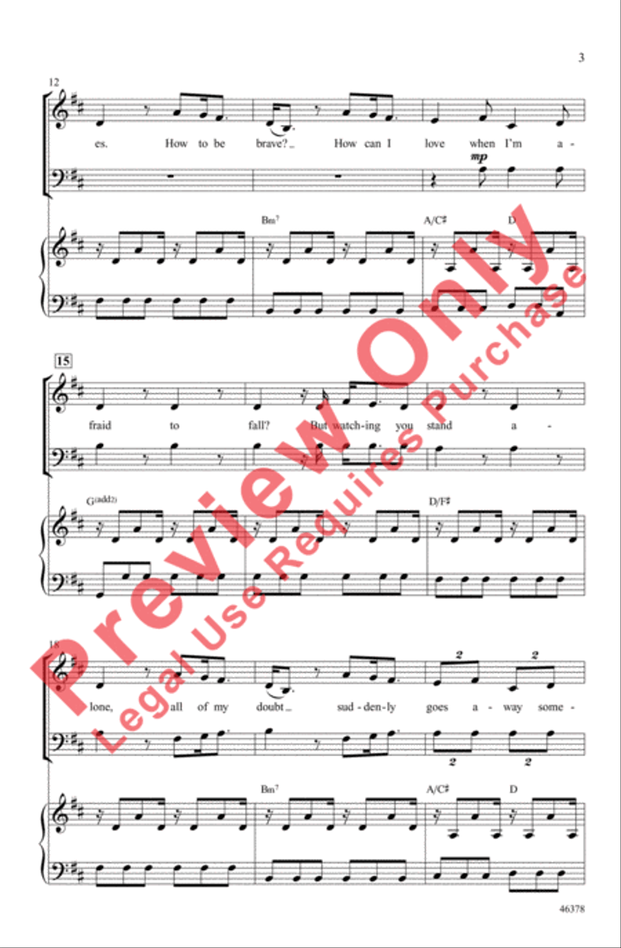 A Thousand Years 3-Part scores gallery preview page 3