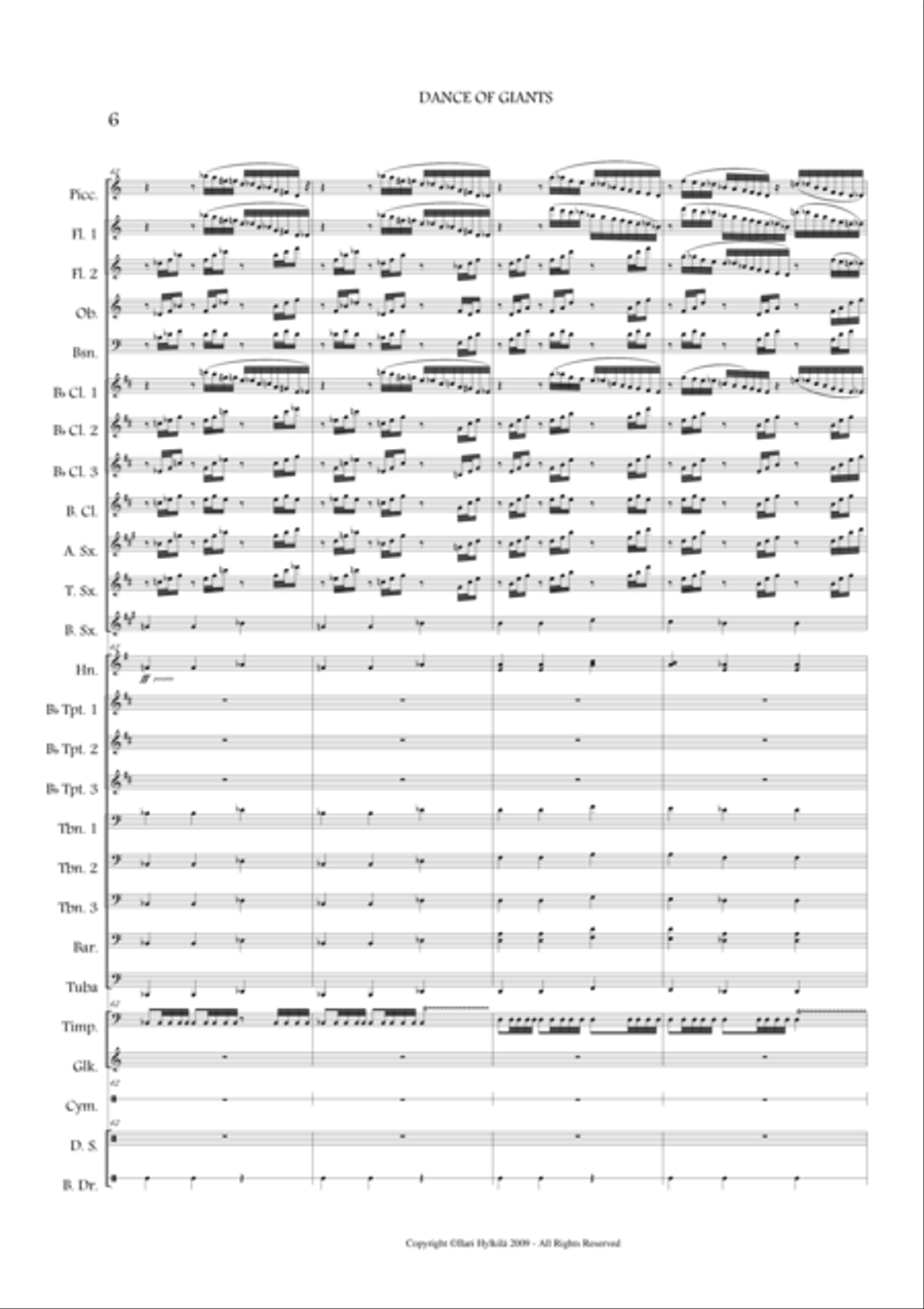 DANCE OF GIANTS for Concert Band Concert Band scores gallery preview page 6