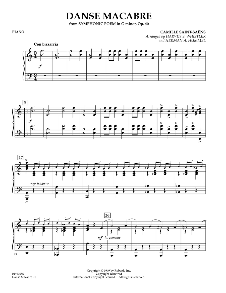 Danse Macabre - Piano Orchestra scores gallery preview page 1