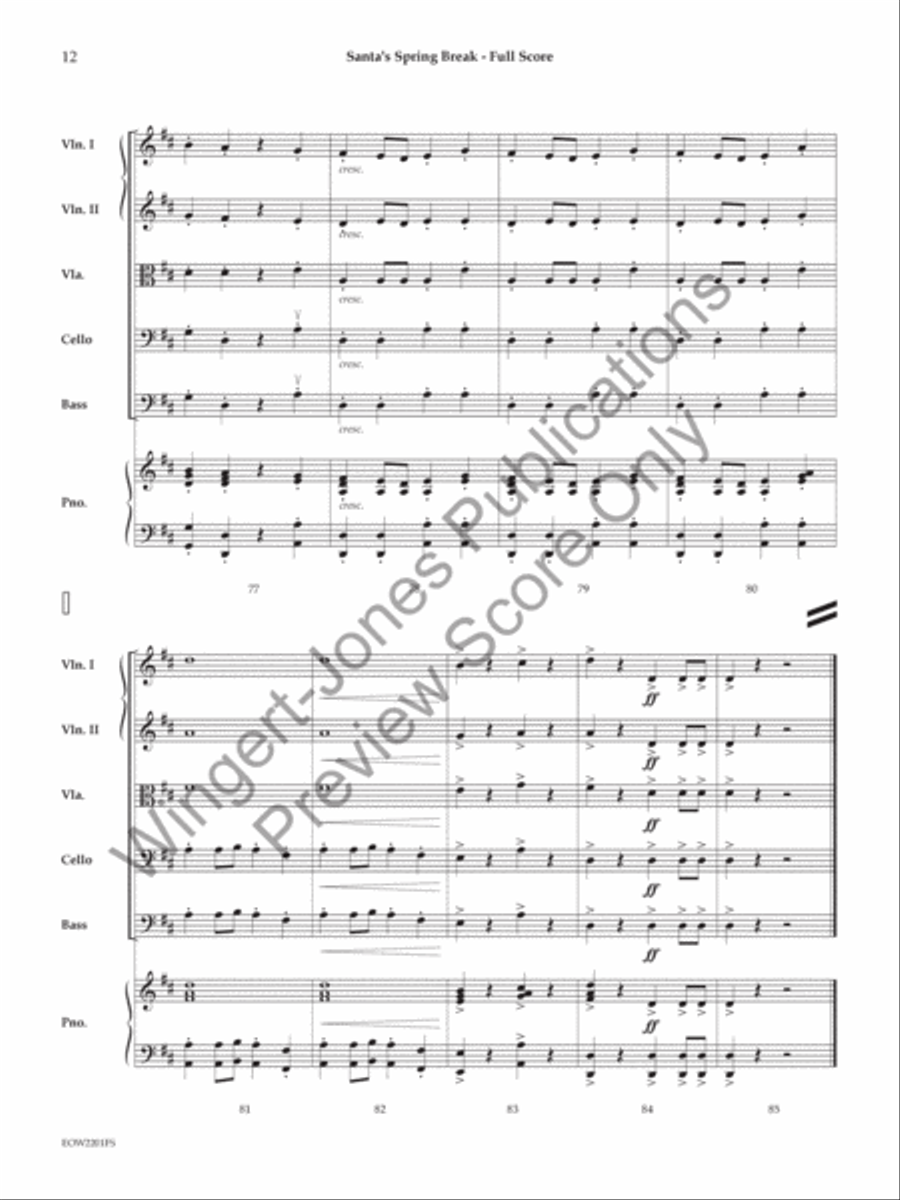 Santa's Spring Break String Orchestra scores gallery preview page 11