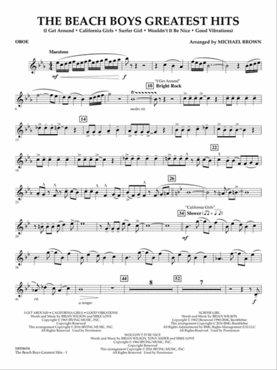 The Beach Boys Greatest Hits Concert Band scores gallery preview page 5