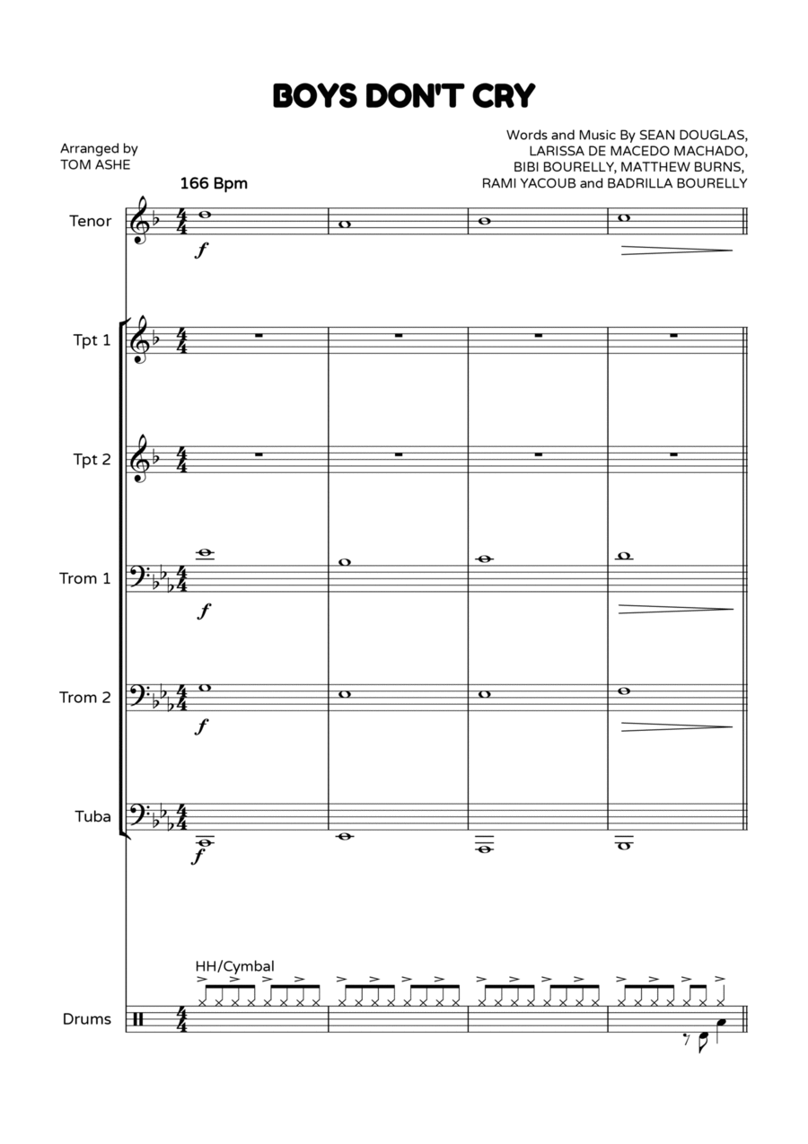 Boys Don't Cry Boys Don't Cry Tenor Saxophone scores gallery preview page 1