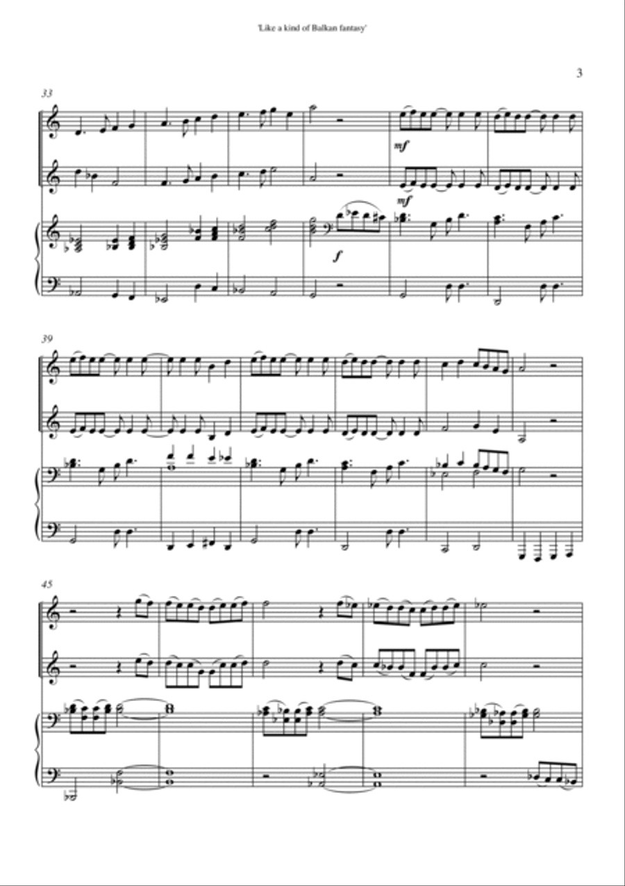 Like a kind of Balkan fantasy Clarinet Solo scores gallery preview page 5