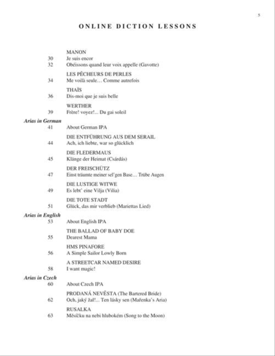 Diction Coach – G. Schirmer Opera Anthology (Arias for Soprano Volume 2) Voice Solo scores gallery preview page 7