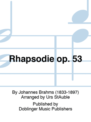 Book cover for Rhapsodie op. 53