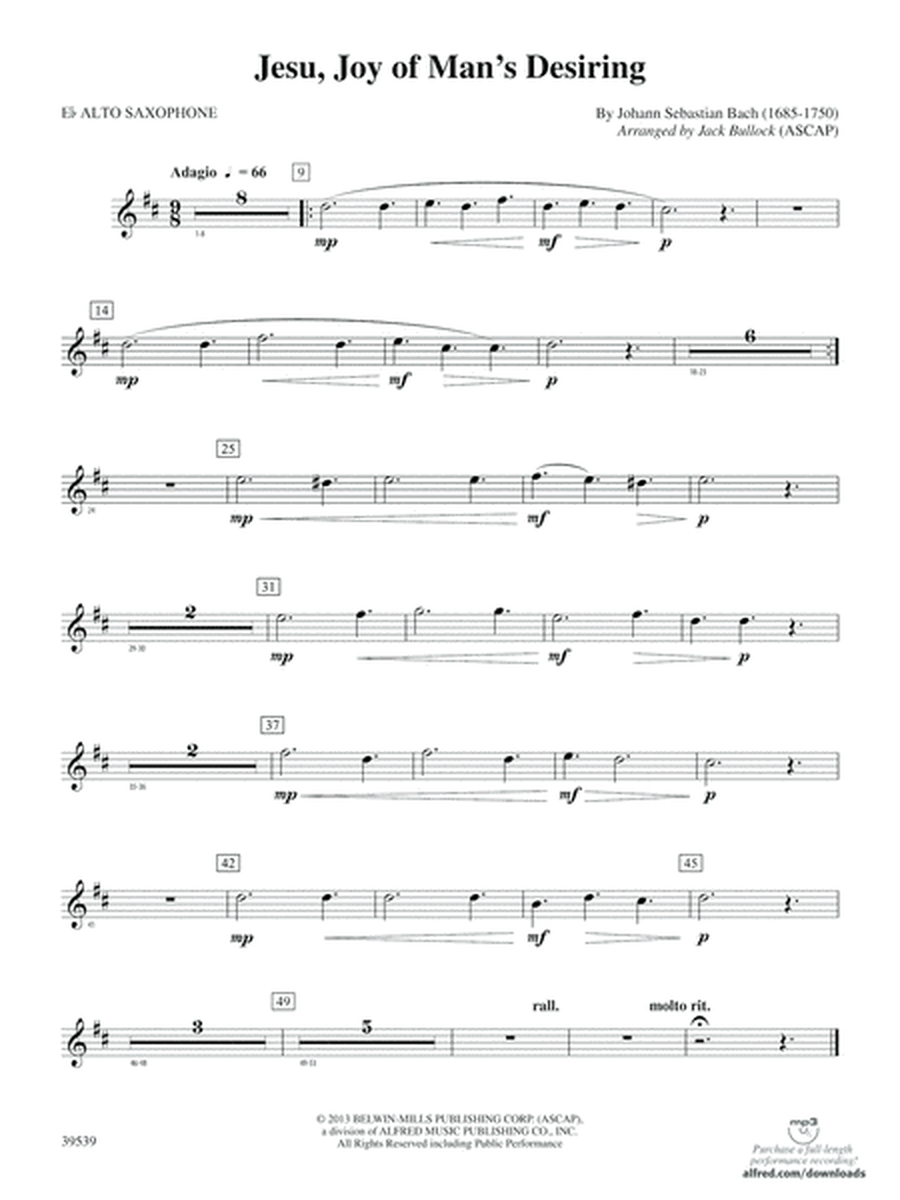 Jesu, Joy of Man's Desiring: E-flat Alto Saxophone